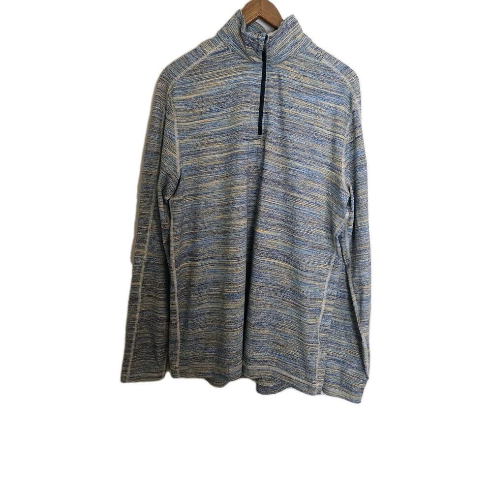 Lululemon Performance Shirt Surge Warm 1/2 Zip Men XL Space Dye Long Sleeved